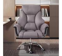 Luxury High Back Executive Office Chaise avec conception ergonomique en cuir ultroclace pivotant la hauteur et le rembourrage de siège en latex Big Boss Chair pour un confort ultime, gris / A KeYJ