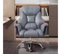 Luxury High Back Executive Office Chaise avec conception ergonomique en cuir ultroclace pivotant la hauteur réglable et le rembourrage de siège en latex Big Boss Chair pour un confort ultime, bleu /