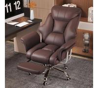 Luxury High Back Executive Office Chaise avec conception ergonomique en cuir Upolstery Fonction pivotante hauteur réglable et rembourrage de siège en latex Big Boss Chaise pour un confort ultime,