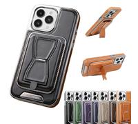 Luxury Leather For Iphone Case With Removable Magnetic Tape, Rmbmax Leather Invisible Magnetic Phone Case,Compatible With Magsafe For Iphone Case15/14/13/12 Pro Max (Black,For iPhone13Promax)