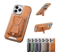 Luxury Leather For Iphone Case With Removable Magnetic Tape, Rmbmax Leather Invisible Magnetic Phone Case,Compatible With Magsafe For Iphone Case15/14/13/12 Pro Max (Brown,For iPhone12Promax)