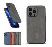 Luxury Leather Skin Feeling Magnetic Case for iPhone 17/16/15/14 Pro Max, Full-Coverage Shockproof Protective Cases with Lens Protection (Black,15pro)