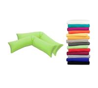 Luxury Linon Lot de 2 housses de coussin pour coussin de positionnement latéral - 100 % coton - 40 x 145 cm - Vert pomme