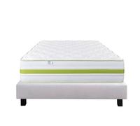 Luxury Literie Ensemble Matelas 160x200 cm, Rêverie, 30 cm, mémoire de Forme, Ferme, Face été/Hiver + sommier Gris ep20cm