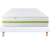 LUXURY LITERIE - Ensemble matelas + sommier - ReVERIE - 140 x 190 cm - Tapissier - Ferme - Face été/hiver