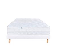 LUXURY LITERIE - Ensemble matelas + sommier - THERMOTEC - 160 x 200 cm - Tapissier - Ferme - Face été/hiver