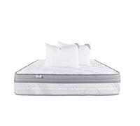 Luxury Literie Matelas 180x200 cm, Relaxation, 26cm, Ressorts Ensachés, Mousse Haute Densité, Ergonomique, Soutien Equilibré + 2 Oreillers