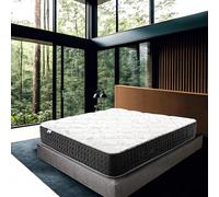 Luxury Literie Matelas 180x200 cm, Sérénité, 27cm, Ressorts Ensachés, Mousse Haute Densité, Indépendance de Couchage, Soutien très Ferme, Face été/Hiver