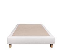 Luxury Literie Sommier tapissier 140x190, Beige, Gamme Prestige Hôtel, Bois Massif + Pieds offerts