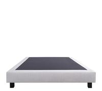 Luxury Literie Sommier tapissier 90x190, Gris, Gamme Prestige Hôtel, Bois Massif + Pieds offerts