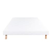 Luxury Literie Sommier tapissier, Blanc, Gamme Prestige Hôtel, Bois Massif + Pieds offerts