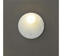 Luxury Marble G9 Mall Conce Bedroom Living Room Corridor Asle Lighting White Green Stone Energy Energy Officient Home (White, White Dia 30cm)