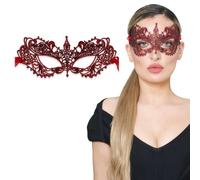 Luxury Mask Masque de bal masqué en dentelle pour femme (taille unique, Ana Rouge)