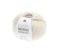 Luxury Merino Supercash DK - Laine mérinos & cachemire d’exception - Rico Design - Pour tricots élégants, doux & intemporels(...) - 02 Ecru 02 Ecru G