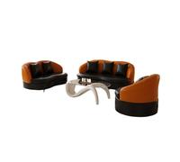 Luxury Modern Sectional Sofa Set Leather Accent Chair Couch Sets with Coffee Table,for Home, Office, Rest Area(1)
