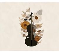Luxury Music Manuscript Notebook - Botanical Cello Design | 8.2” x 6.8” Sheet Music Journal | 32 Pages of Blank Staff Paper for Musicians, Students & Composers: Music Manuscript Notebook