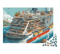 Luxury Navire de Croisière 1000 Pièces Puzzle Adultes Coupe Transversale Cadeau pour Les Amants Ou Les Amis pour L'accrocher Une Fois L'assemblage Terminé Challenge Puzzle 1000pcs (75x50cm)