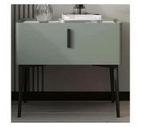Luxury Nightstands Table de chevet en bois massif avec tiroir, table d'appoint légère, finition cuir microfibre, blanc