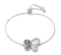 Luxury Princess Cubic Zirconia Butterfly Chaîne de glissière