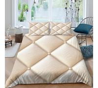 Luxury quilted Ensemble De Literie 3D Effet 3 Pièces Hypoallergique Moderne élégant home decor Linge de Lit avec Taie d'oreiller Facile d'entretien for Chambre de adolescents Single（135x200cm）