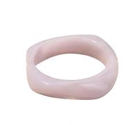 LuxurySP Bracelet carré multicolore en résine acrylique pour femme - Bracelet simple épais et fin - Large bracelet géométrique irrégulier en plastique - Convient pour les filles, taille unique,