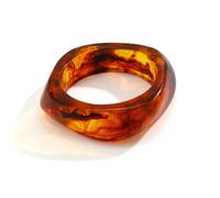 LuxurySP Bracelet jonc épais en acrylique transparent irrégulier grand carré géométrique polygone transparent en résine plastique bonbon bracelet pour femme adolescente fille, taille unique, Alliage,