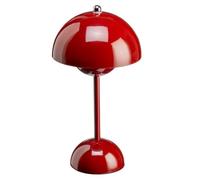 Luxus Europe - Lampe à poser Touch Josephine Rouge - Lampe de table LED sans fil pour l’intérieur - Rechargeable par USB-C - Commande tactile - Dimmable - 3 couleurs de lumière