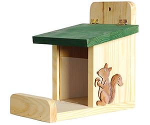 Luxus-Insektenhotels 22219e Station mangeoire pour écureuils avec silo en Verre Acrylique UV Barre d'appui Écureuil décoratif