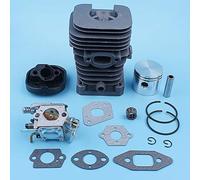 Luxuypon Kit de joints de carburateur à piston cylindrique pour tronçonneuse MCCULLOCH Mac CAT 335 338 435 438 440 444 41,1 mm Plaqué Nikasil