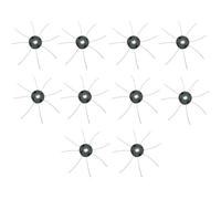 Luxuypon Lot de 2/5/10 têtes de désherbeur électrique en fil d'acier de 15 mm pour débroussailleuse sans fil accessoire de jardin (10 pièces)