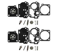 Luxuypon Lot de 2 kits de reconstruction de carburateur compatibles avec les pièces de rechange pour tronçonneuse C1U-W43 C1U-W45 BVM210VS RB-156