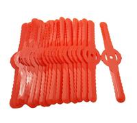 Luxuypon Lot de 20 lames de débroussailleuse en plastique pour tondeuse à gazon électrique - Pièces de rechange (rouge)