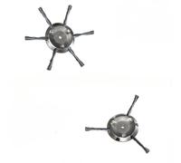 Luxuypon Tête de débroussailleuse à 3/6 lames de rechange en fil d'acier compatible avec débroussailleuse électrique sans fil alimentée par batterie électrique (lot de 3)