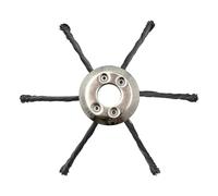 Luxuypon Tête de débroussailleuse universelle en fil d'acier de 20 cm - Pour enlever la mousse et la rouille - Compatible avec débroussailleuse - 20 cm