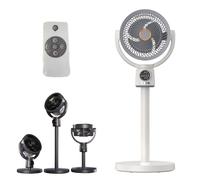 Luxvalu Fan,ColdBlast Adjustable Fan,Portable Rechargeable Usb Table Fans,3 in 1 Adjustable Pedestal & Tabletop Fan with Remote,5 Speeds & 8h Timer,180° Wide-Angle Oscillation,for Home,Office (White)