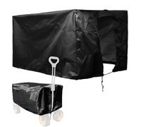 Luxvara Housse de Chariot à Main Pliable, Housse de Pluie pour Chariot, Housses de Protection pour Chariots D'Extérieur, Housses Imperméable Oxford pour Jardin Camping, 90x50x45cm (Noir)
