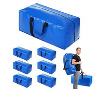 Luxvara Lot de 6 Sac de Déménagement extra larges, 92L boîtes de Rangement Grand Format avec fermetures éclair et poignées de transport, Sac de Rangement Vetement robustes pour Vêtement Linge de Lit