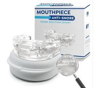 Luxvara Orthese Anti-Ronflement Réglable, Gouttiere Anti Ronflement Orthese Doux, Confortable Gouttière Dentaire pour Réducteur de Ronflement & Bruxisme, Hommes et Femmes Universel (Blanc)