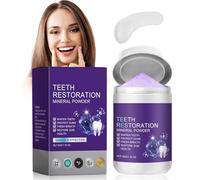 Luxvara Poudre de Blanchiment des Dents Blanche, Poudre Blanchissante Dents avec Mini Spatule Incurvée, Poudree Minérale pour Dent, Teeth Whitening Powder avec Spatule Maquillage, 50g