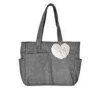 Luxvara Sac à Bandoulière en Velours,Tote Bag en Velours Fourre-Tout,Sac à Main avec Fermeture Éclair pour Bureau école Voyage