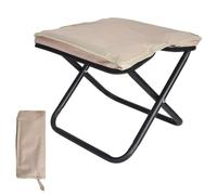 Luxvara Tabouret de Camping Pliable Ultra-Léger (610g) - Siège Pliant Portable pour Pêche, Randonnée & Pique-Nique- Résistant 150 kg - Tissu Oxford (Blanc cassé)