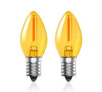 Luxvista 0,5W Ampoule LED E14 Vintage,C7 Ampoule LED E14 Blanc Chaud Petit Culot à Vis 2000K Filament Veilleuse LED Ampoule Faible Luminosité Decorative,Équivalent 5W,Non Dimmable,Lot de 2