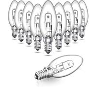 Luxvista 10 Pack E14 d'ampoules, 42W E14 Candle Light Bulbs, Dimmable C35 Small Screw Light Bulbs, 2700K Warm White, 613 Lumen for Wall Light, Table Lamp, Chandelier
