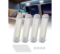 Luxvista 12V Barre de lumière intérieure à LED Eclairage Voiture lumineuse, 36 LED Barre de lumière avec Interrupteur pour Van Camping-Car Camion Bateau Cuisine Salle de Bain Armoire (4 Pièces)