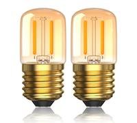 Luxvista 2W Dimmable Ampoule E27 LED Ultra Chaud 2200K Ampoules Veilleuse Gros Culot à Vis, Équivalent 15W, Ampoule Pygmée E27 T28 à Vintage Filament, 2-Pack