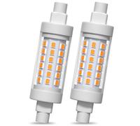 Luxvista Ampoule LED 10W 78mm R7S, Dimmable Blanc Chaud 3000K Crayon J78 R7S Linéaire Projecteur, pour Lampadaire, l’éclairage de paysage, sécurit(Lot de 2)