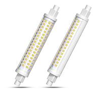 Luxvista Ampoule LED 15W R7S 118mm, Equivalent 150W R7S Ampoule Halogène, Blanc Naturel 4000K très lumineuse 300° angle de rayonnement, Non Dimmable Ampoule linéaire à double tête (paquet de 2)