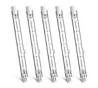 Luxvista Dimmable R7S 118mm 400W Ampoule Halogène Crayon Blanc Chaud 2800K AC 220-240V 7500lm J118 Projecteur Halogène Linéaire pour l’Eclairage de Paysage, Sécurité, Lampadaire,Lot de 5