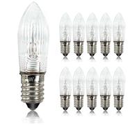 Luxvista E10 DC 12V 3W Ampoule Dimmable, Ampoule Bougie Top Candles Ampoule Remplacement pour Fairy Lights, Chandelier, Arche Lumineuse, Guirlandes de Noël (Lot de 10)