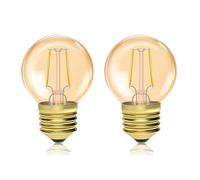 Luxvista Lot de 2 ampoules LED vintage en forme de balle de golf E27 1,5 W Blanc chaud 2200 K Ambre 2 W équivalent à 20 W